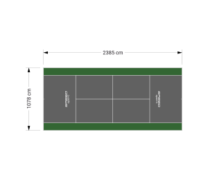 257M2/2385X1078CM GRAFITOWO-ZIELONY KORT DO TENISA ZIEMNEGO SPEEDSPORT HEXA POWER PRO