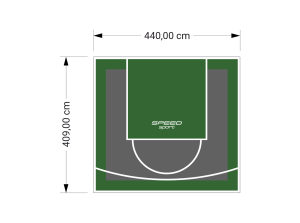 18M2/409X440CM GRAFITOWO-ZIELONE BOISKO DO KOSZYKÓWKI SPEEDSPORT HEXA POWER PRO