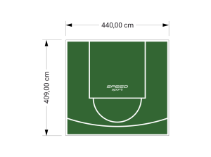 18M2/409X440CM ZIELONE BOISKO DO KOSZYKÓWKI SPEEDSPORT HEXA POWER PRO