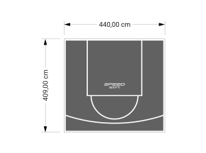 18M2/409X440CM GRAFITOWE BOISKO DO KOSZYKÓWKI SPEEDSPORT HEXA POWER PRO