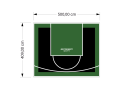 21M2/409X500CM CZARNO-ZIELONE BOISKO DO KOSZYKÓWKI SPEEDSPORT HEXA POWER PRO