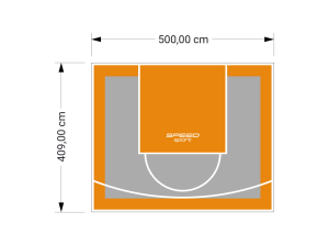 21M2/409X500CM SZARO-POMARAŃCZOWE BOISKO DO KOSZYKÓWKI SPEEDSPORT HEXA POWER PRO