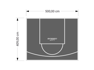 21M2/409X500CM GRAFITOWE BOISKO DO KOSZYKÓWKI SPEEDSPORT HEXA POWER PRO
