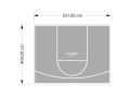 22M2/409X531CM SZARE BOISKO DO KOSZYKÓWKI SPEEDSPORT HEXA POWER PRO
