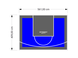 23M2/409X561CM NIEBIESKO-GRAFITOWE BOISKO DO KOSZYKÓWKI SPEEDSPORT HEXA POWER PRO