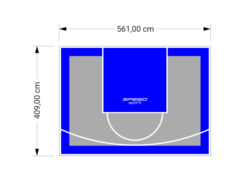 23M2/409X561CM SZARO-NIEBIESKIE BOISKO DO KOSZYKÓWKI SPEEDSPORT HEXA POWER PRO