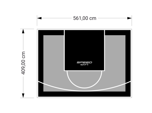 23M2/409X561CM SZARO-CZARNE BOISKO DO KOSZYKÓWKI SPEEDSPORT HEXA POWER PRO
