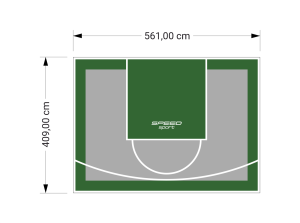 23M2/409X561CM SZARO-ZIELONE BOISKO DO KOSZYKÓWKI SPEEDSPORT HEXA POWER PRO