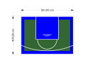 23M2/409X561CM ZIELONO-NIEBIESKIE BOISKO DO KOSZYKÓWKI SPEEDSPORT HEXA POWER PRO