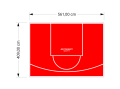 23M2/409X561CM CZERWONE BOISKO DO KOSZYKÓWKI SPEEDSPORT HEXA POWER PRO