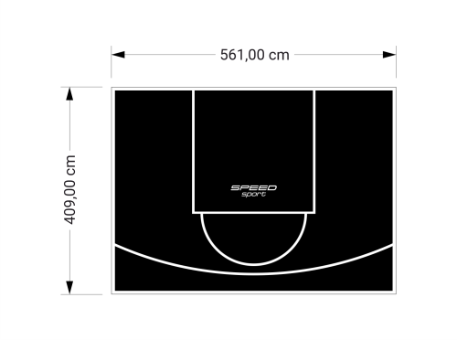 23M2/409X561CM CZARNE BOISKO DO KOSZYKÓWKI SPEEDSPORT HEXA POWER PRO