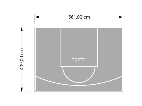 23M2/409X561CM SZARE BOISKO DO KOSZYKÓWKI SPEEDSPORT HEXA POWER PRO