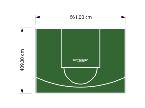 23M2/409X561CM ZIELONE BOISKO DO KOSZYKÓWKI SPEEDSPORT HEXA POWER PRO