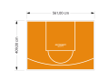 23M2/409X561CM POMARAŃCZOWE BOISKO DO KOSZYKÓWKI SPEEDSPORT HEXA POWER PRO