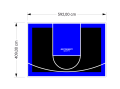 24M2/409X592CM CZARNO-NIEBIESKIE BOISKO DO KOSZYKÓWKI SPEEDSPORT HEXA POWER PRO