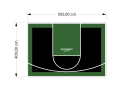 24M2/409X592CM CZARNO-ZIELONE BOISKO DO KOSZYKÓWKI SPEEDSPORT HEXA POWER PRO
