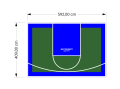 24M2/409X592CM ZIELONO-NIEBIESKIE BOISKO DO KOSZYKÓWKI SPEEDSPORT HEXA POWER PRO