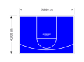 24M2/409X592CM NIEBIESKIE BOISKO DO KOSZYKÓWKI SPEEDSPORT HEXA POWER PRO