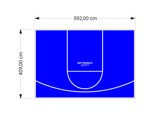 24M2/409X592CM NIEBIESKIE BOISKO DO KOSZYKÓWKI SPEEDSPORT HEXA POWER PRO