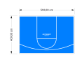 24M2/409X592CM BŁĘKITNE BOISKO DO KOSZYKÓWKI SPEEDSPORT HEXA POWER PRO