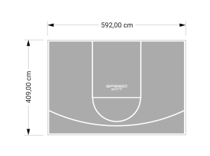24M2/409X592CM SZARE BOISKO DO KOSZYKÓWKI SPEEDSPORT HEXA POWER PRO