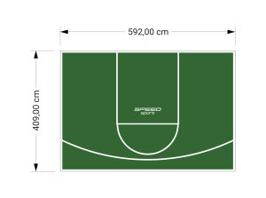 24M2/409X592CM ZIELONE BOISKO DO KOSZYKÓWKI SPEEDSPORT HEXA POWER PRO