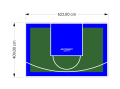 26M2/409X622CM ZIELONO-NIEBIESKIE BOISKO DO KOSZYKÓWKI SPEEDSPORT HEXA POWER PRO