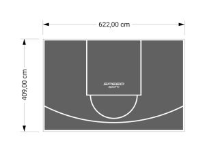 26M2/409X622CM GRAFITOWE BOISKO DO KOSZYKÓWKI SPEEDSPORT HEXA POWER PRO
