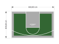 27M2/409X652CM ZIELONO-SZARE BOISKO DO KOSZYKÓWKI SPEEDSPORT HEXA POWER PRO