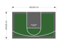 27M2/409X652CM ZIELONO-GRAFITOWE BOISKO DO KOSZYKÓWKI SPEEDSPORT HEXA POWER PRO
