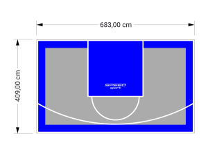 28M2/409X683CM SZARO-NIEBIESKIE BOISKO DO KOSZYKÓWKI SPEEDSPORT HEXA POWER PRO