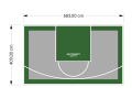 28M2/409X683CM SZARO-ZIELONE BOISKO DO KOSZYKÓWKI SPEEDSPORT HEXA POWER PRO