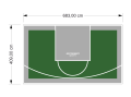 28M2/409X683CM ZIELONO-SZARE BOISKO DO KOSZYKÓWKI SPEEDSPORT HEXA POWER PRO