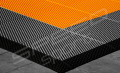 25M2/500X500CM POMARAŃCZOWO-SZARE BOISKO DO KOSZYKÓWKI SPEEDSPORT HEXA POWER PRO