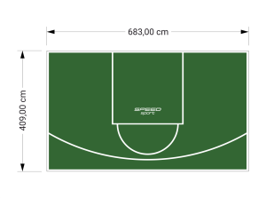 28M2/409X683CM ZIELONE BOISKO DO KOSZYKÓWKI SPEEDSPORT HEXA POWER PRO