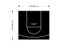 21M2/440X470CM CZARNE BOISKO DO KOSZYKÓWKI SPEEDSPORT HEXA POWER PRO