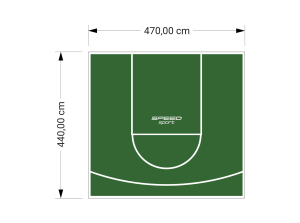 21M2/440X470CM ZIELONE BOISKO DO KOSZYKÓWKI SPEEDSPORT HEXA POWER PRO