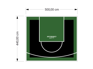 22M2/440X500CM CZARNO-ZIELONE BOISKO DO KOSZYKÓWKI SPEEDSPORT HEXA POWER PRO