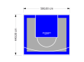 22M2/440X500CM SZARO-NIEBIESKIE BOISKO DO KOSZYKÓWKI SPEEDSPORT HEXA POWER PRO