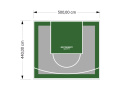 22M2/440X500CM SZARO-ZIELONE BOISKO DO KOSZYKÓWKI SPEEDSPORT HEXA POWER PRO