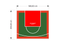 22M2/440X500CM ZIELONO-CZERWONE BOISKO DO KOSZYKÓWKI SPEEDSPORT HEXA POWER PRO