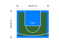 22M2/440X500CM ZIELONO-BŁĘKITNE BOISKO DO KOSZYKÓWKI SPEEDSPORT HEXA POWER PRO