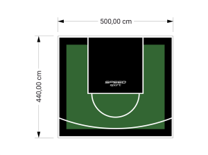 22M2/440X500CM ZIELONO-CZARNE BOISKO DO KOSZYKÓWKI SPEEDSPORT HEXA POWER PRO