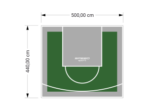 22M2/440X500CM ZIELONO-SZARE BOISKO DO KOSZYKÓWKI SPEEDSPORT HEXA POWER PRO