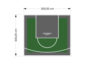 22M2/440X500CM ZIELONO-GRAFITOWE BOISKO DO KOSZYKÓWKI SPEEDSPORT HEXA POWER PRO
