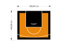 22M2/440X500CM POMARAŃCZOWO-CZARNE BOISKO DO KOSZYKÓWKI SPEEDSPORT HEXA POWER PRO