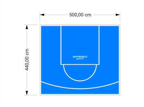 22M2/440X500CM BŁĘKITNE BOISKO DO KOSZYKÓWKI SPEEDSPORT HEXA POWER PRO