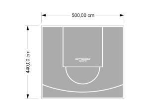 22M2/440X500CM SZARE BOISKO DO KOSZYKÓWKI SPEEDSPORT HEXA POWER PRO