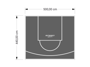 22M2/440X500CM GRAFITOWE BOISKO DO KOSZYKÓWKI SPEEDSPORT HEXA POWER PRO