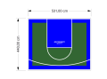 23M2/440X531CM ZIELONO-NIEBIESKIE BOISKO DO KOSZYKÓWKI SPEEDSPORT HEXA POWER PRO